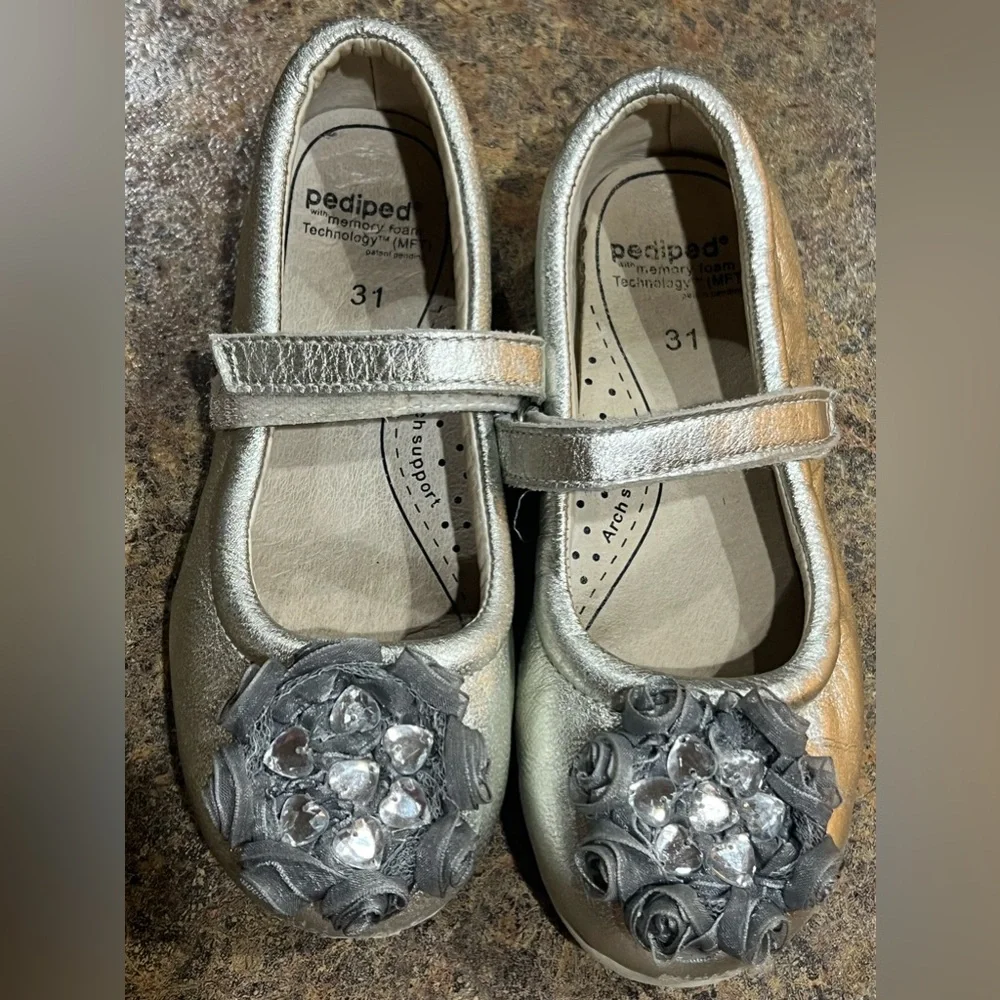 COPY - PediPed Flex Penny Mary Jane | Silver